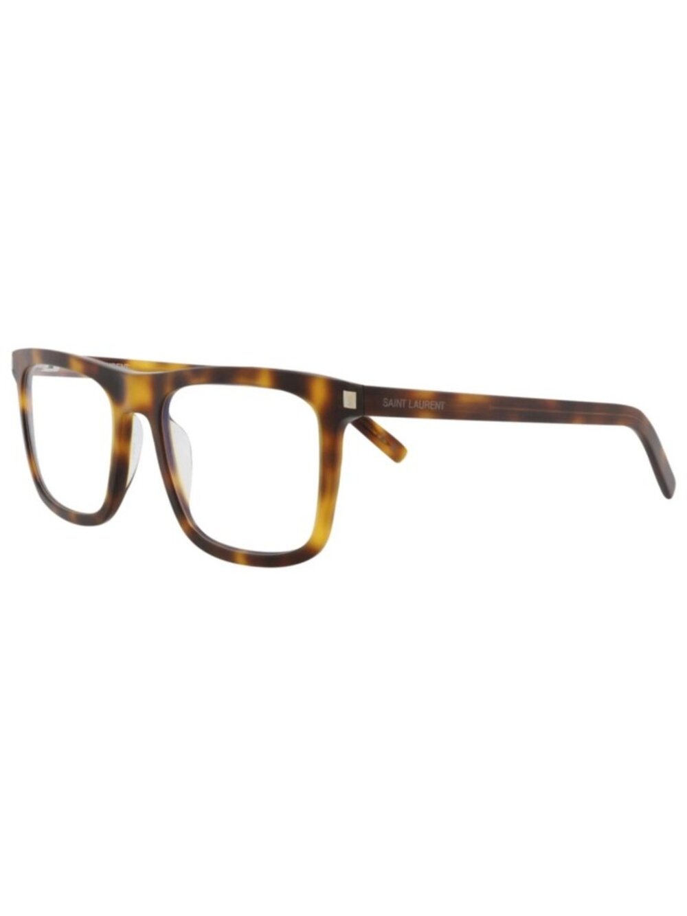 New Saint Laurent Women's Eyeglasses Square Rectangle Acetate Frame Mens Havana